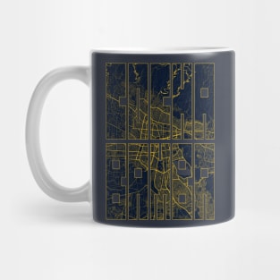 Cochabamba, Bolivia City Map Typography - Gold Art Deco Mug